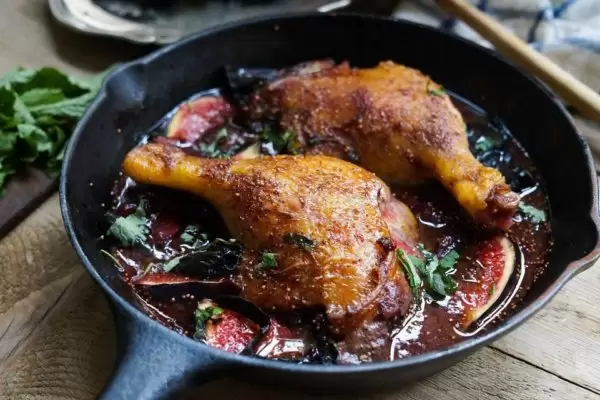 eendenbout met vijgen port jus